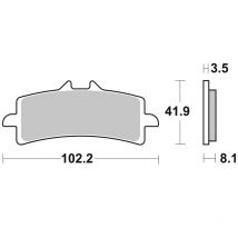 Plaquettes de freins SBS 841HS Sinter Métal Fritté Avant
