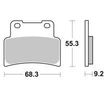 Plaquettes de freins SBS 844HS Sinter Métal Fritté avant