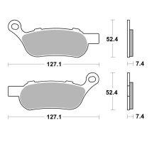 Plaquettes de freins SBS 854H.LS Sinter Métal Fritté Arrière