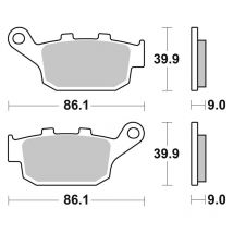 Plaquettes de freins SBS 881HF Organique arrière