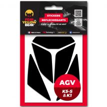 Stickers reflectantes Fear The Yellow Bear REPLICA AGV K5 / K1