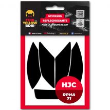 Stickers reflectantes Fear The Yellow Bear REPLICA HJC RPHA71