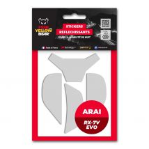 Stickers reflectantes Fear The Yellow Bear RÉPLICA ARAI RX-7V EVO