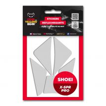 Stickers reflectantes Fear The Yellow Bear RÉPLICA SHOEI XSPR PRO
