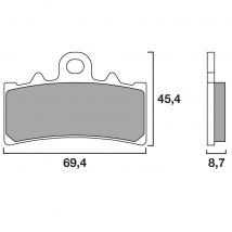 REBAJAS Pastillas de freno Brembo Traseras de metal sinterizado tipo sport