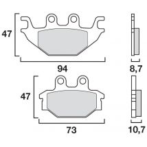 REBAJAS Pastillas de freno Brembo Traseras orgánicas