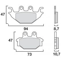 REBAJAS Pastillas de freno Brembo Traseras de metal sinterizado