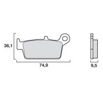 REBAJAS Pastillas de freno Brembo Traseras de metal sinterizado