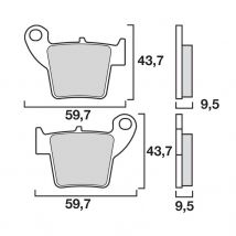 REBAJAS Pastillas de freno Brembo Traseras de metal sinterizado Racing