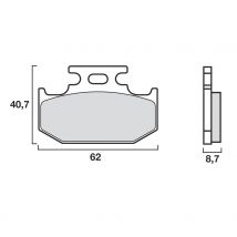 REBAJAS Pastillas de freno Brembo Traseras orgánicas