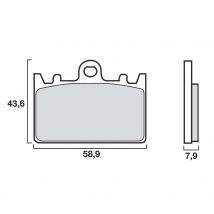 REBAJAS Pastillas de freno Brembo Delantera orgánica
