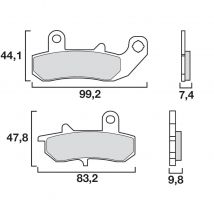 REBAJAS Pastillas de freno Brembo Traseras orgánicas