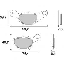 REBAJAS Pastillas de freno Brembo Traseras de metal sinterizado