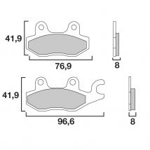REBAJAS Pastillas de freno Brembo Delanteras lado izquierdo/derecho de metal sinterizado (según modelo)