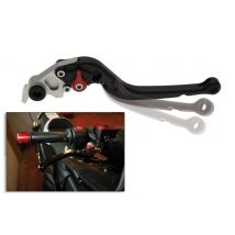 Maneta de freno Bihr aluminio anodizado negro plegable recto