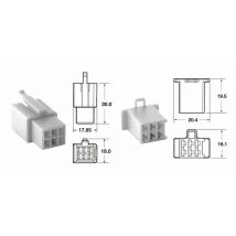 Conector Bihr Juego de 6 vias 110 ML tipo original Ø0,5mm²/0,85mm² - 5 Juegos completo
