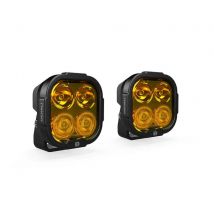 REBAJAS Luces Denali Juego faros universales DL4 con lente amarillo y cableado premium