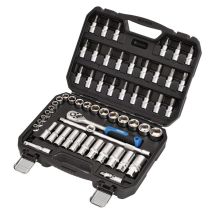 Caja Draper Juego vasos y puntas métricas HI - TORQ 3/8" Sq 58 piezas