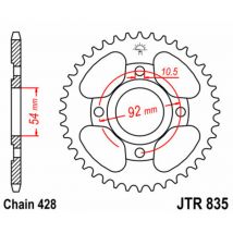 Corona JT. acero estándar 835 - Paso 428