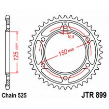 Corona JT. acero estándar 899 - Paso 525