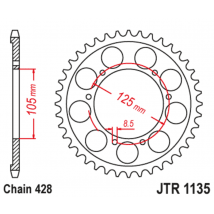 Corona JT. acero estándar 751 - Paso 525