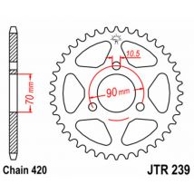 REBAJAS Corona JT. acero estándar 239 - Paso 420