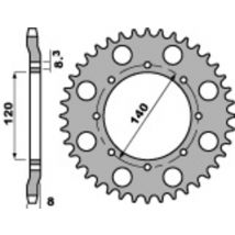 Corona PBR acero C45 estándar 506 - 520