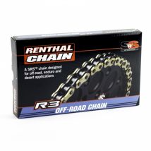 REBAJAS Cadena Renthal con retenes 520R3-3 con 118 eslabones negro/oro