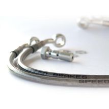 Kit latiguillos de freno Tecnium SPEEDBRAKES Aviation Brake Hose Stainless Steel/Gold Banjo