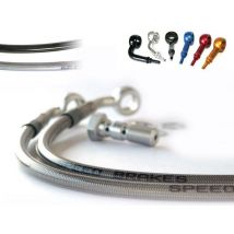 Kit latiguillos de freno Tecnium SPEEDBRAKES Aviation Brake Hose Stainless Steel/Silver Banjo