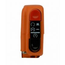 REBAJAS Interruptor motor Tommaselli Botón on/off con arranque 9A Domino naranja 0406AB.9A