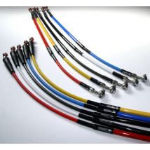 Kit latiguillos de freno Venhill Front Brake Hose Red Carbon/Stainless Steel Banjo Fitting