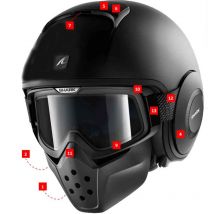 REBAJAS Acolchados laterales Shark MOUSSES DE JOUES BAMBOO - DRAK / NANO
