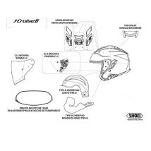 REBAJAS Repuestos Shoei VENTILATION SUPÉRIEURE - J-CRUISE II