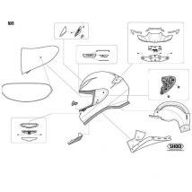 REBAJAS Repuestos Shoei MOUSSES DE JOUES - NXR