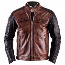 REBAJAS Chaqueta de moto Helstons CRUISER RAG Cuero Piel