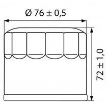 Filtro de aceite HI-Q OF163 tipo original