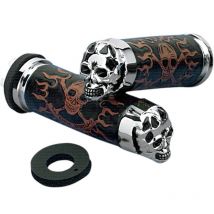 Puños del manillar Drag Specialties Skull