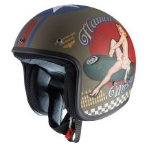 JET - REBAJAS Casco jet Premier JET CLASSIC PINUP MILI BM Casco Jet Vespa