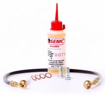 Kit de latiguillos metálicos Semc Trasero Goldline Carbono