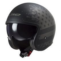 JET - REBAJAS Casco jet LS2 OF599 - SPITFIRE II - NEGRO FLAG Casco Jet Vespa