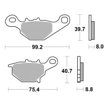REBAJAS Pastillas de freno SBS Sinter Métal Fritté arrière