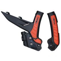 Protector chasis R-tech bimaterial negro/naranja