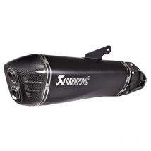 REBAJAS Silencioso Akrapovic Titanio negro con terminación de carbono