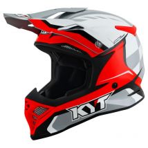 REBAJAS Casco de motocross KYT SKYHAWK - GLOWING - BLANCO/ROJO 2023