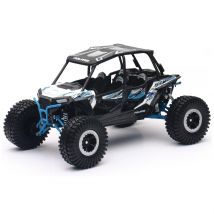Moto a escala Newray SSV Polaris RZR XP 4 1000 Azul - Escala 1/18