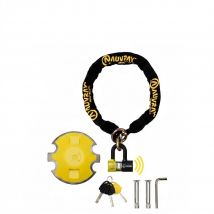 REBAJAS Antirrobo Auvray Pack CADENA con alarma XTREM mini Alert LASSO 120 SRA + Anclaje suelo SEGURIDAD TWIN D.14
