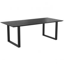 Mesa rectangular 6-8 personas en madera negra 220 cm - Adok