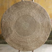Tapis rond naturel en posidonie 150 cm - Tanzanie