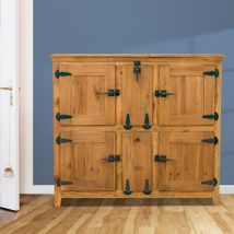 Buffet 6 portes en bois de cèdre recyclé - Hyppo